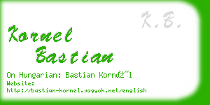 kornel bastian business card